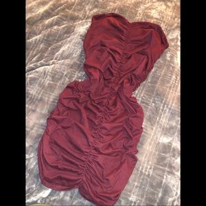 Fashion Nova burgundy dress